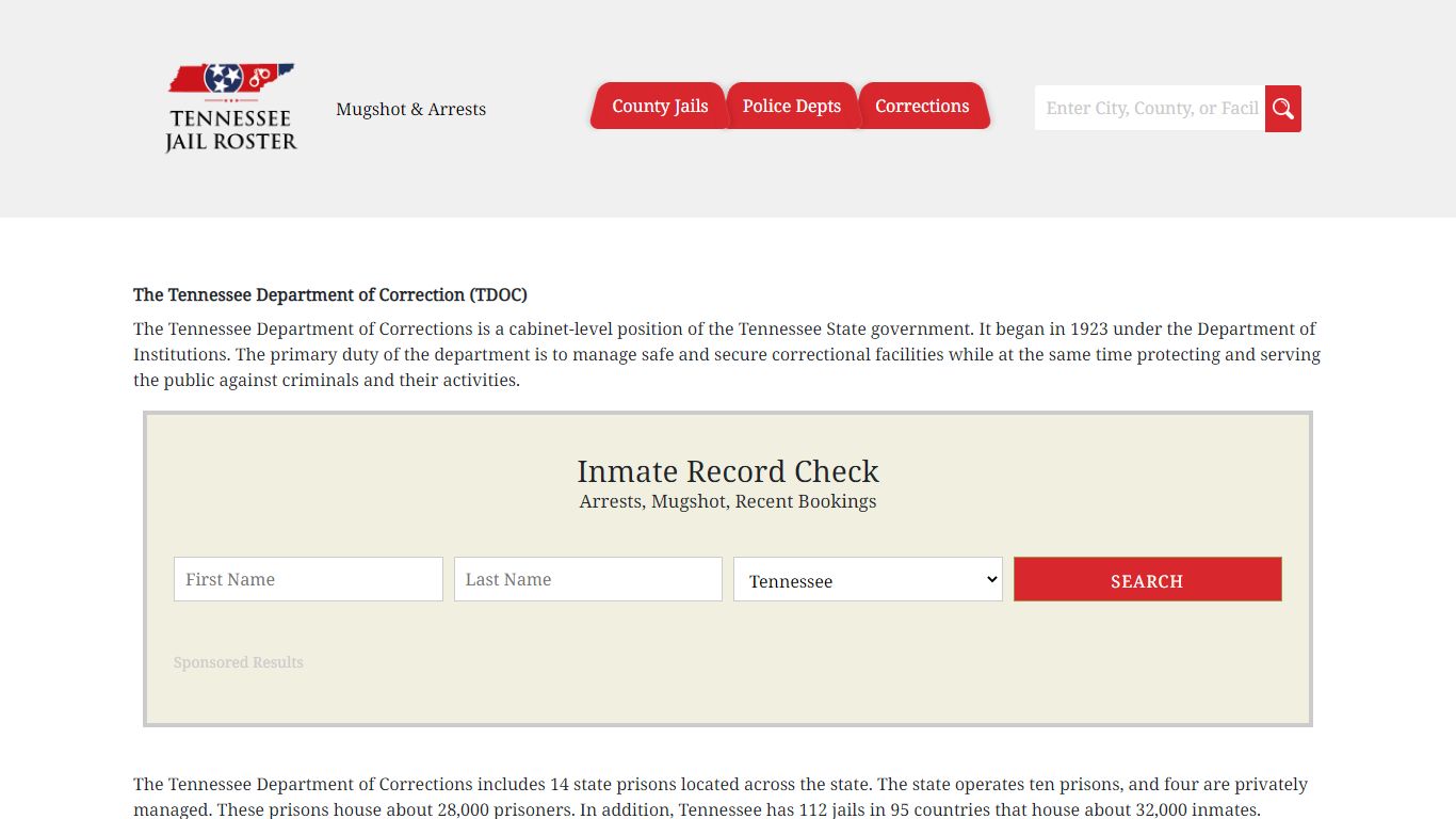 Jail Roster Search | Inmates, Arrests, Mugshots Tennessee